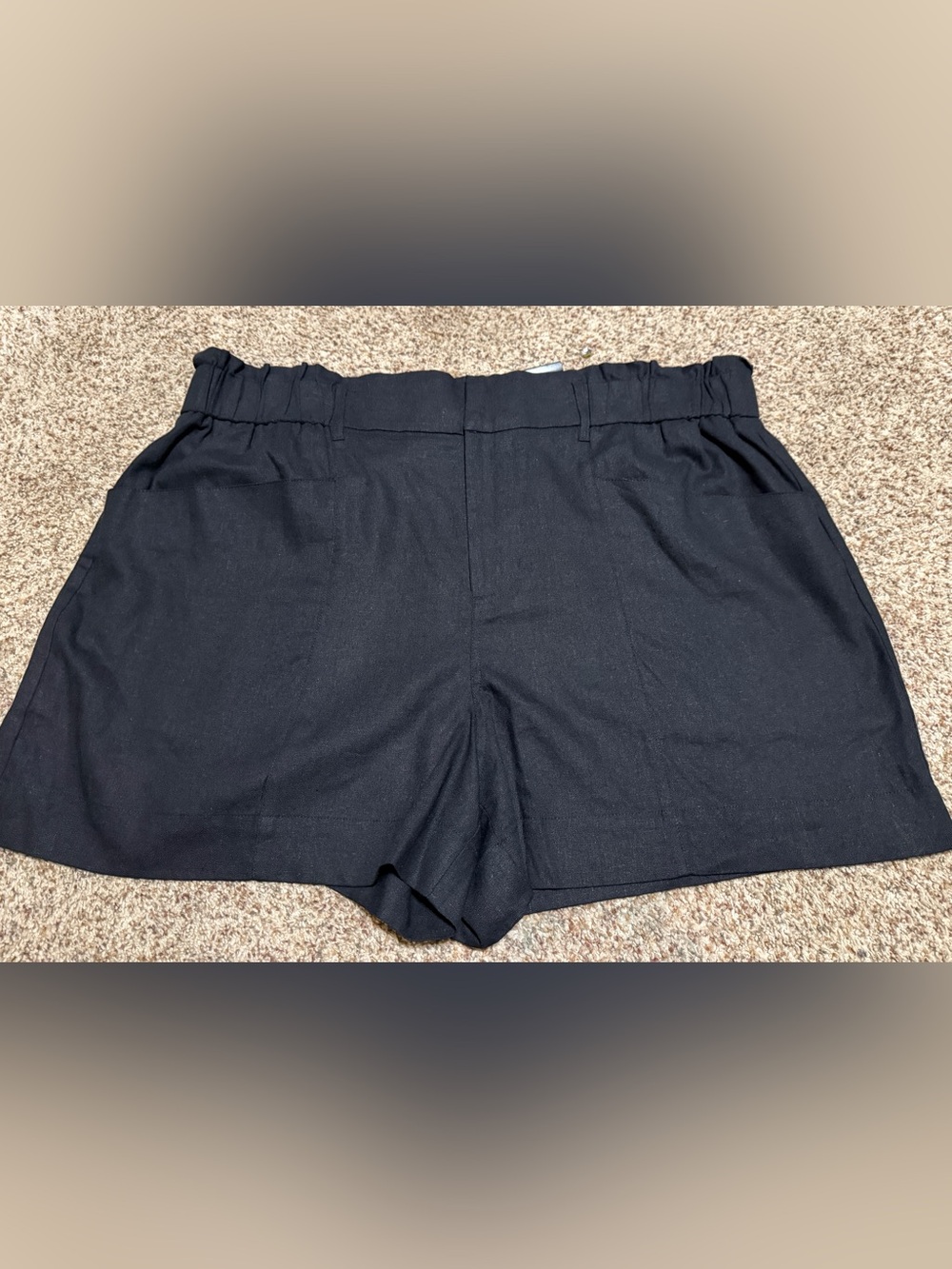 Simply Vera Vera Wang Black High Waisted Relaxed Fit Utility Shorts 2X NWT